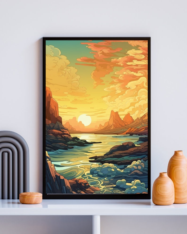 Scenery Printable Poster Setpremium Digital Wall Decor Wall Etsy