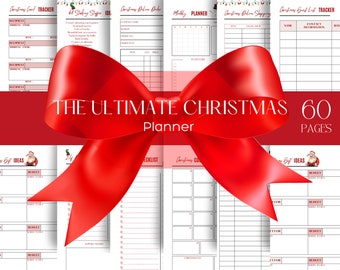 Afdrukbare kerstplanner, vakantieplanner, cadeaubudgetplanner, kerstcadeaulijst, kerstmap, kerstplanner, takenlijst, checklist