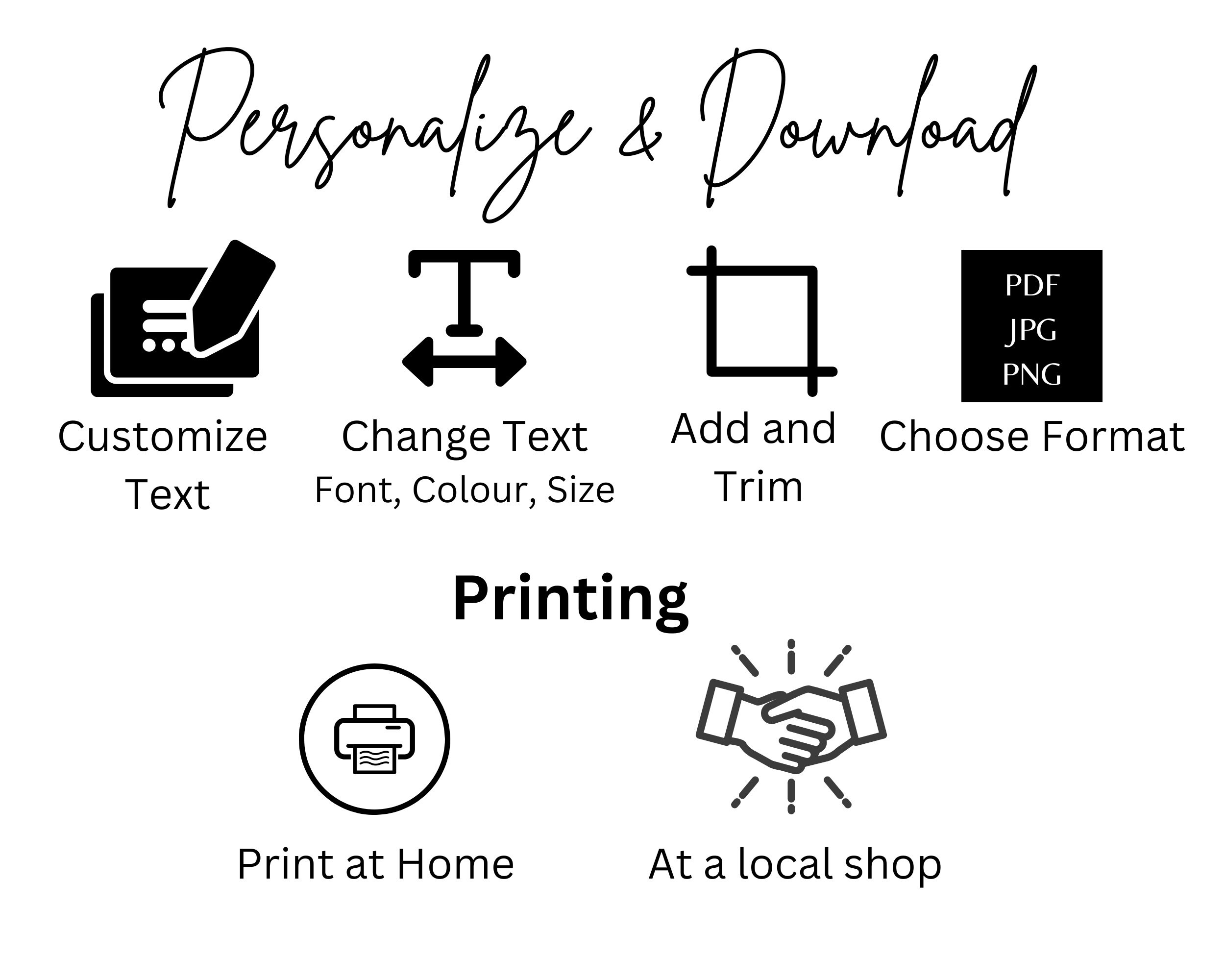 Printable Bookmarks, Editable Bookmark Template, Gift Idea for Students ...