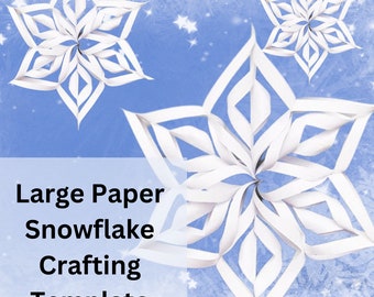 3D-kit papieren sneeuwvlokken - kerstknutsels - knutselset voor kinderen - knutselset - kerstfeestactiviteit - papieren sneeuwvlokken - winterdecor