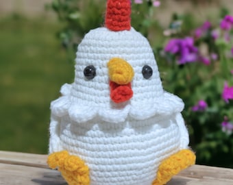 Crochet Pattern- Plush Country Chicken, Crochet Amigurumi Chicken Digital Pattern,