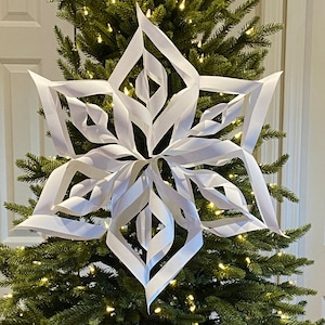 Snowflake Kid&#39;s Craft, Winter Kid&#39;s Craft, Printable Snowflakes Craft, Homeschool Craft, Printable Winter Craft, Easy 3d paper snowflake