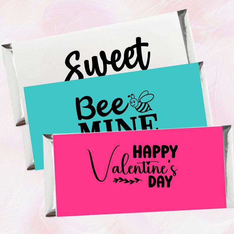 Gift Rapper Messages EDITABLE Happy Valentine's Day Chocolate Candy Bar Wrapper, Printable ...
