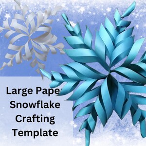 Snowflake Kid&#39;s Craft, Winter Kid&#39;s Craft, Printable Snowflakes, Homeschool Craft, Printable Winter Craft, Easy 3d paper snowflake, Fancy