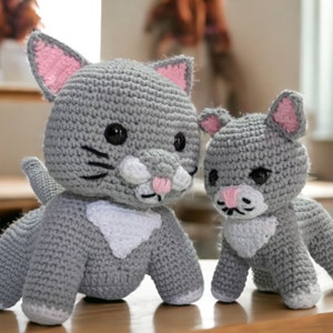 Crochet Pattern, crochet Cat, Digital Download, Handmade, PDF, Crochet toys, crochet kitty, amigurumi, instant download, toy