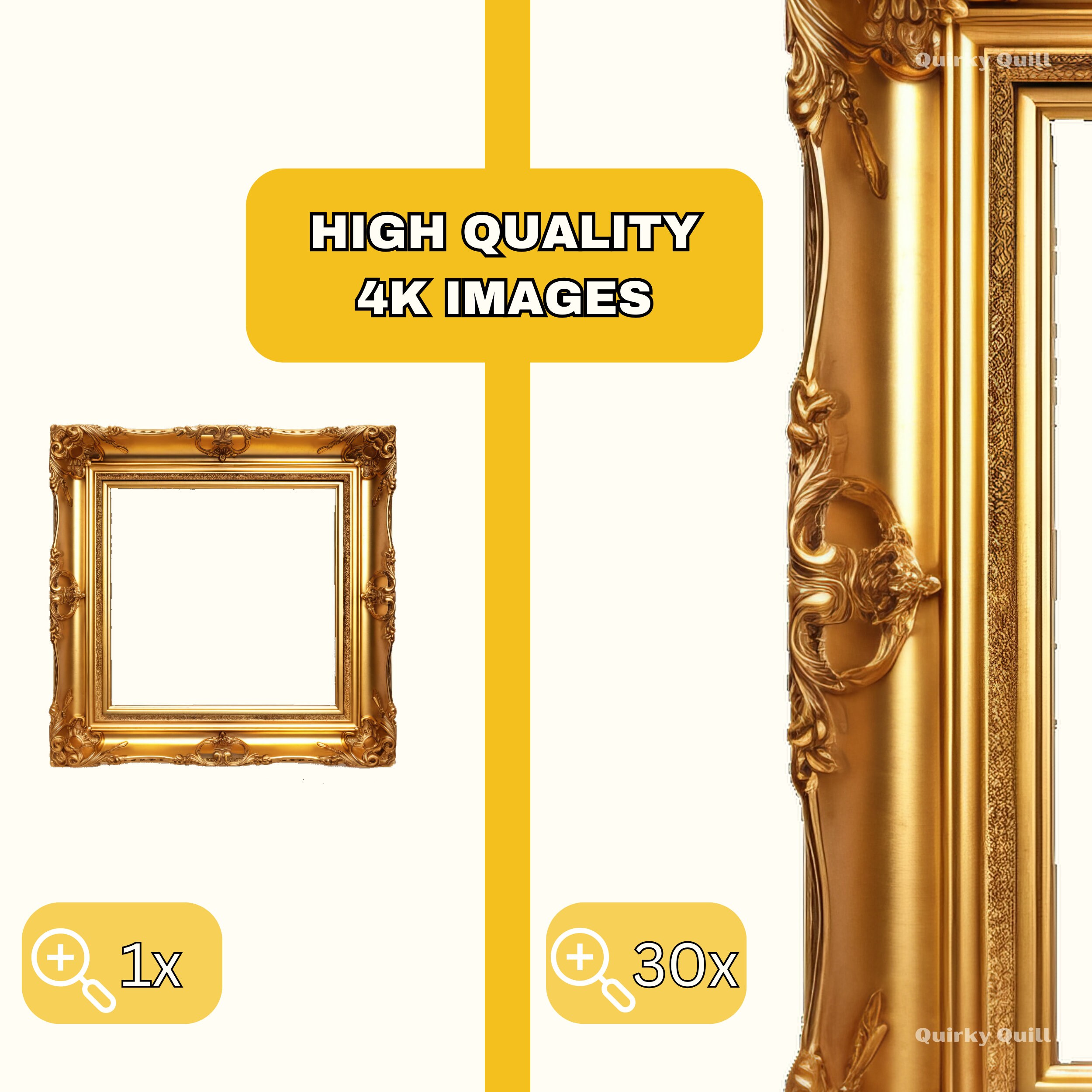Antique Gold Frames Clipart - Rococo and Baroque Vintage Clip Art ...