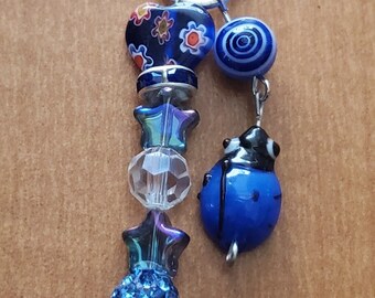 Blue Beetle Keychain Charm | Phone Charm