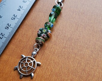 Green Turtle Handmade Keychain | Phone Charm