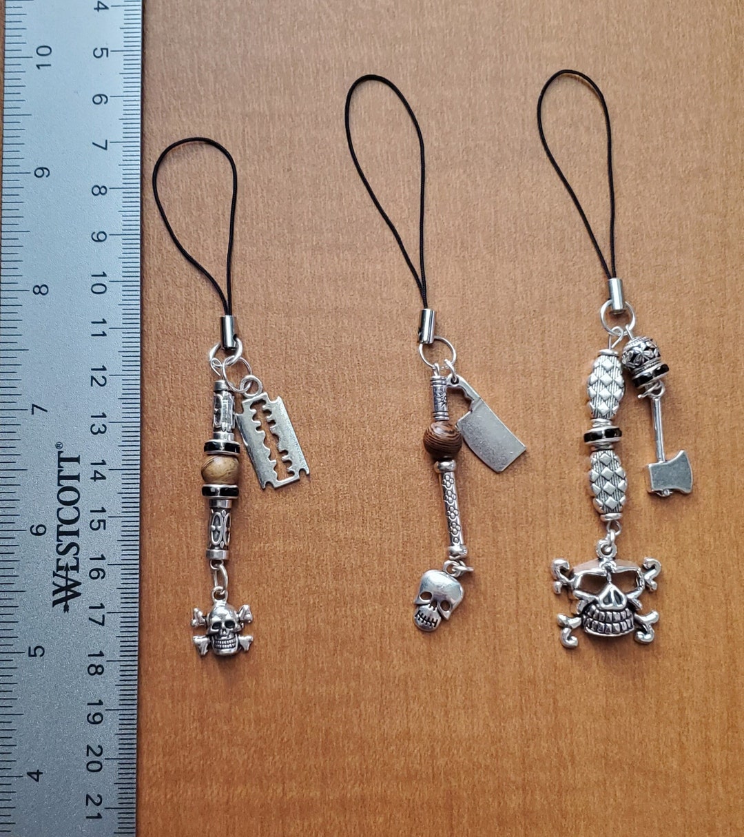 Handmade Spooky Halloween Gothic Charms | Phone Keychains - Etsy