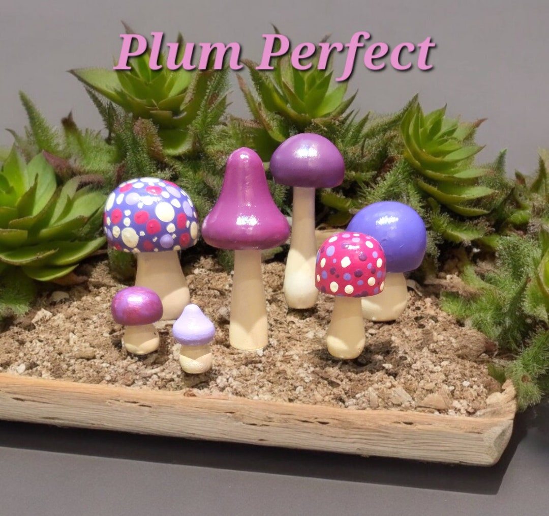 Brown - Mushroom Handcrafted Ceramic Toys (Set of 2)