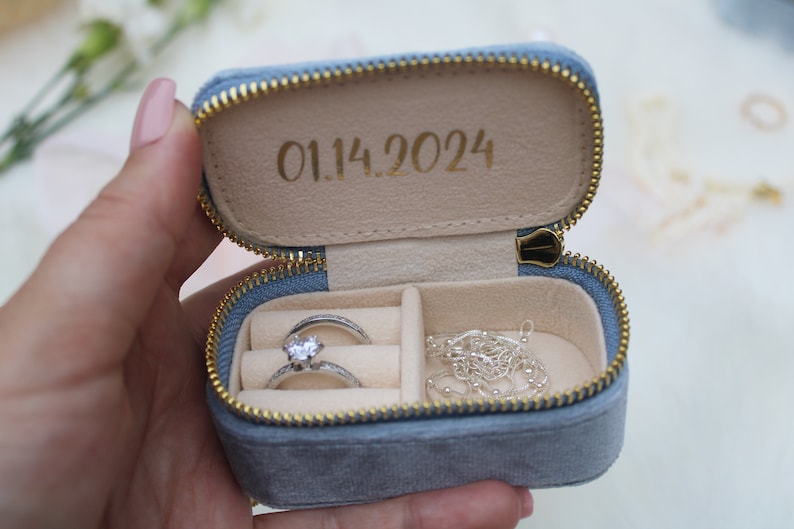 Personalized Jewelry Box for Women Travel Case Small Etsy