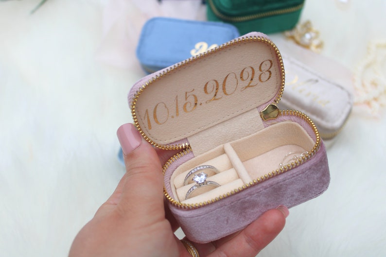 Personalized Jewelry Box for Women Travel Case Small Etsy