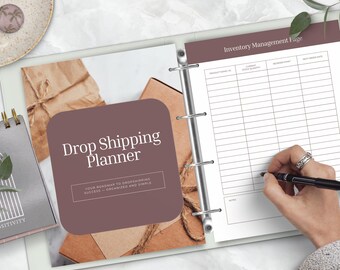 Drop Shipping Planner, Drop Ship Guide, Market Analysis Strategy, Task Management Small Business Planner Canva Template, Ecommerce Planner