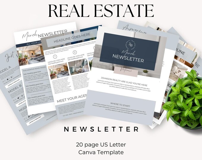 Real Estate Newsletter Template 2025, Agent Marketing Bulletin, Home Buying Email, Sellers Agent Flyer, Buyers Agent, House Selling