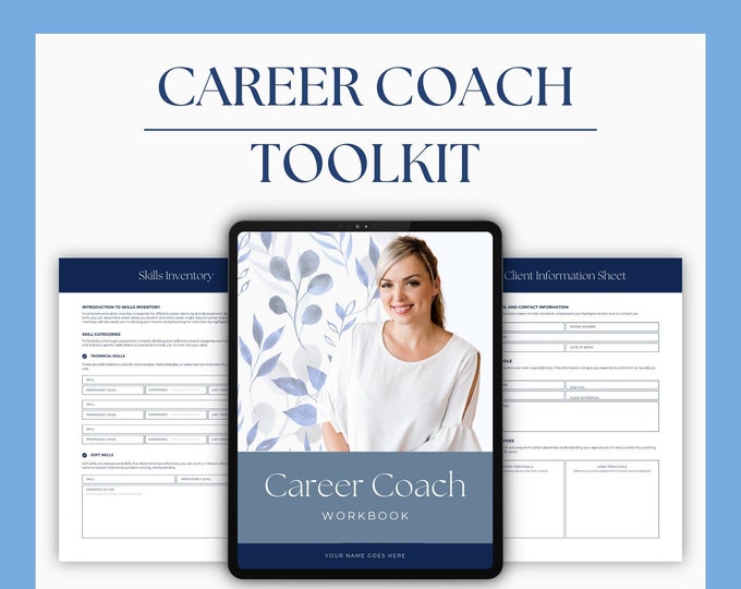 Career Coach Toolkit, Canva Template, Coaching Tools, Job Search Worksheet, Professional Development, Resume Building Guide, Career Planner