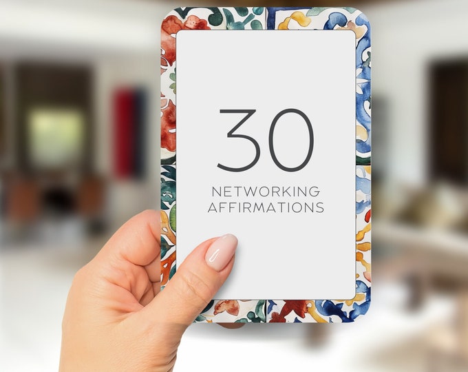 Business Networking Affirmation Cards for Professional Development, Small Business Manifesting Kit, Motivational Quotes Mindfulness Gift