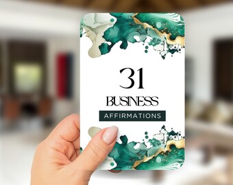 31 Business Affirmation Cards: Motivational Quotes (PDF Download)