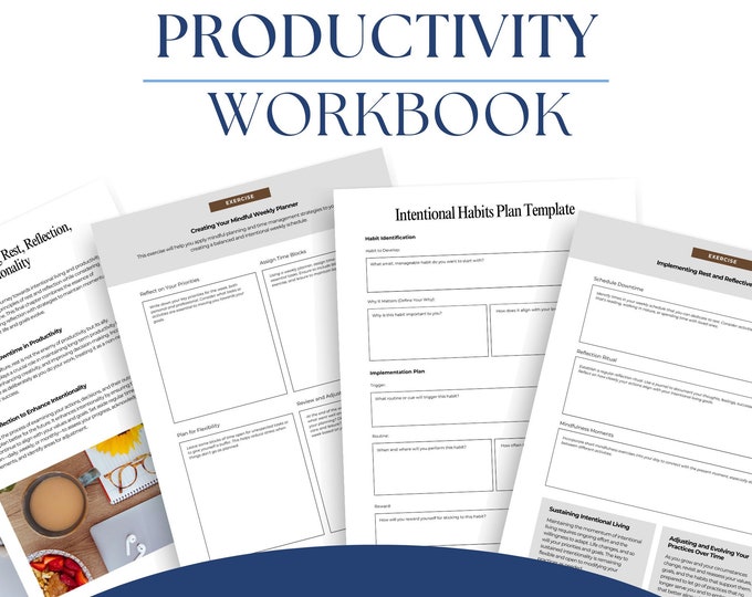 Mindful Productivity Workbook: Self-Care, Growth Mindset, Weekly Planner & Vision, Wellness Journal for aspiring leaders