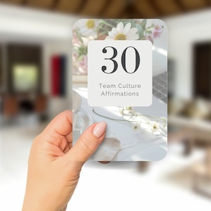 Cartes d'affirmation sur la culture d'équipe, plate-forme d'affirmations sur l'engagement des employés, coach d'affaires, professionnel des ressources humaines, citations positives sur l'harmonie d'équipe