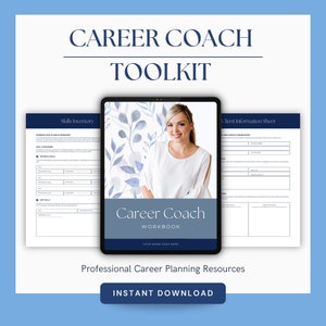 Career Coach Toolkit, Canva Template, Coaching Tools, Job Search Worksheet, Professional Development, Resume Building Guide, Career Planner