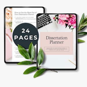 Digitaler Dissertationsplaner & Thesis Template, Projektplaner für die Universitätsarbeit, Master Essays für das letzte Jahr, Geschenk für Studenten
