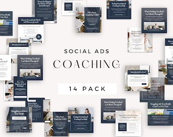 Coaching Ad Templates, Business Coach Canva Social Post, Life Coach Content, Instagram Ad, Social Media Kit, Digital Marketing Promo Post