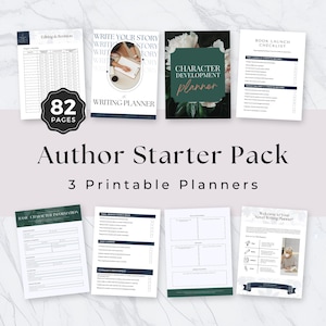 Author Starter Pack, Novel Planner, Gift for Writer, Author Planner, Character Development, Book Launch Kit, Writing Tools, Indie Author