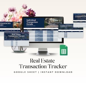 Real Estate Transaction Tracker Google Sheet, Agent Checklist, Coordinator Template, Pipeline List, Contingency and Closing Calendar