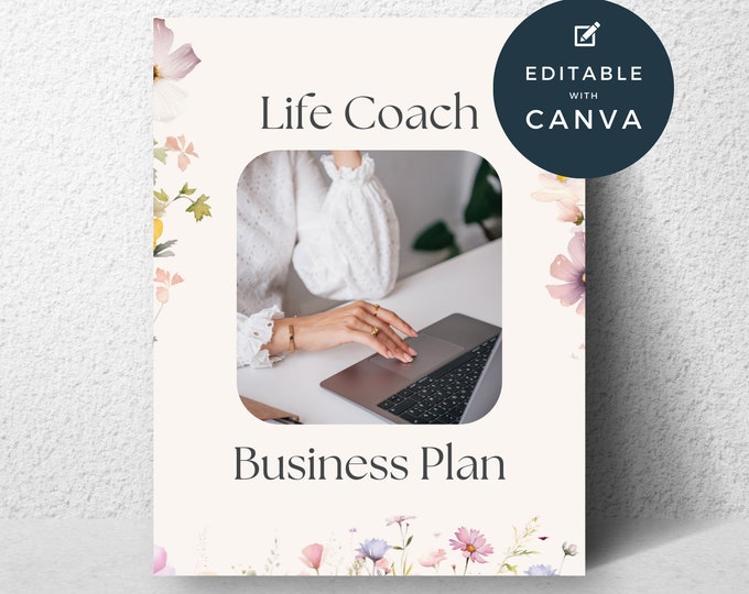 Life Coach Business Plan Canva Template, Launch Your Coaching Business, Success Plan for Small Business, Business Planner Marketing Template