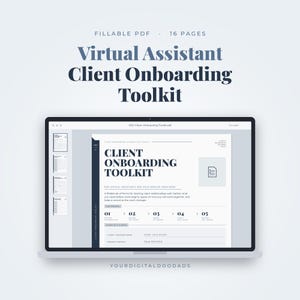 Toolkit für die Kundenintegration virtueller Assistenten, ausfüllbare PDF-Kundenaufnahmeformulare, Leistungsbeschreibungen und Änderungsantragsformulare für Freelancer