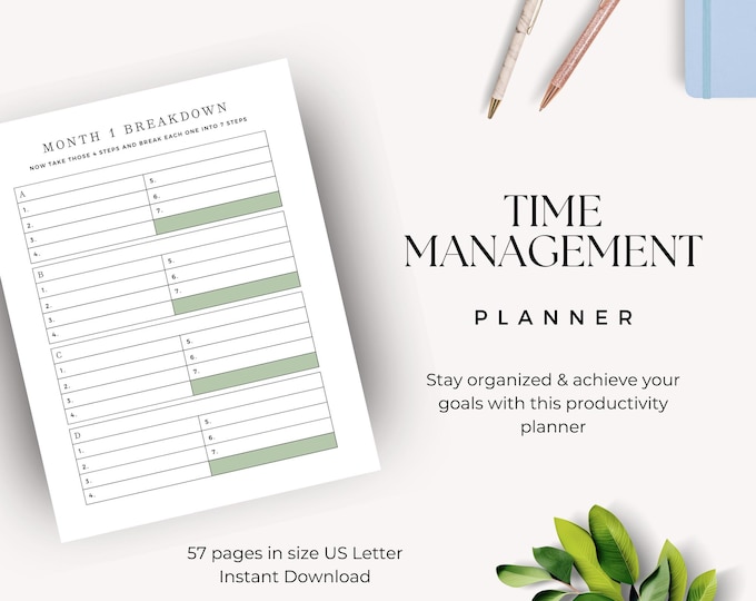 Time Management Planner for Business Leader, Strategic Productivity Guide, Weekly & Daily Schedule Organizer, Entrepreneur Task Manager