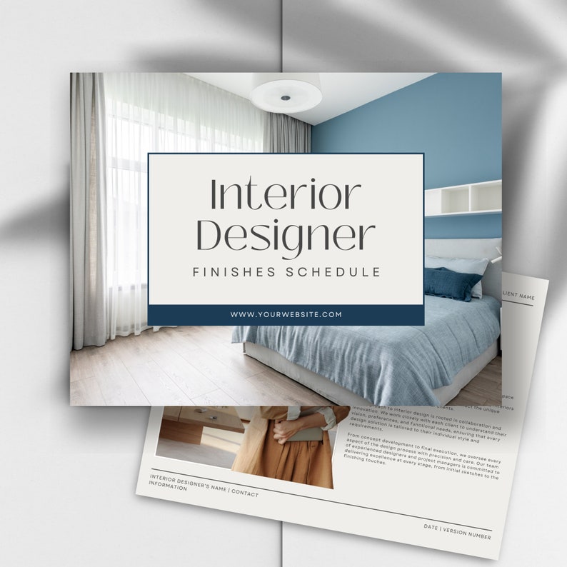 Interior Design Finishes Schedule Canva Template, Fixtures and Finishes ...