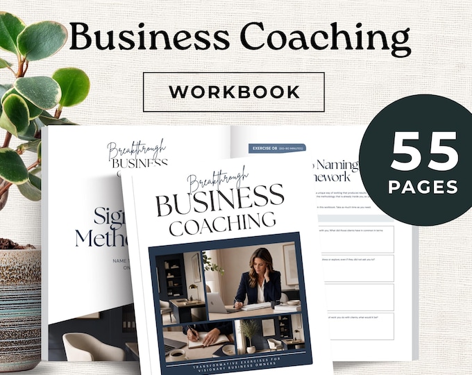 Business Coaching Workbook, Editable Canva Template, Client Coaching Tool, Goal Setting Planner, Money Mindset Journal