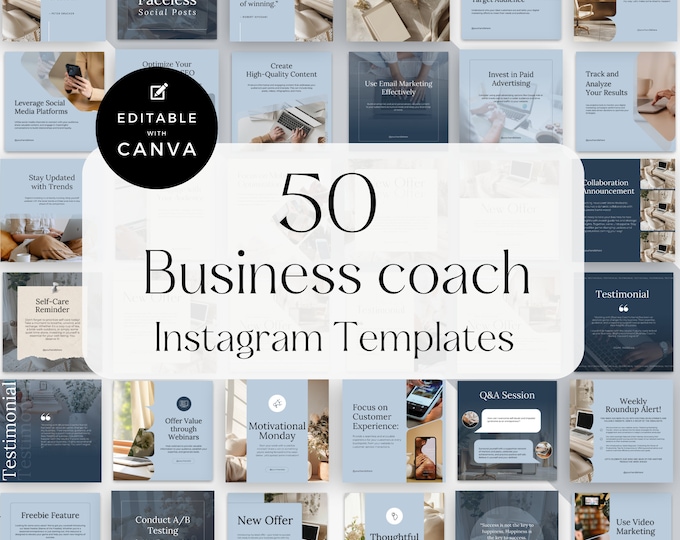 Business Coach Posts, Luxury Instagram Templates for Social Media, Faceless Design for Instagram Posts, Content Creation Instagram Story