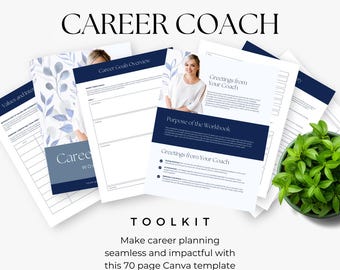 Career Coach Toolkit, Canva Template, Coaching Tools, Job Search Worksheet, Professional Development, Resume Building Guide, Career Planner