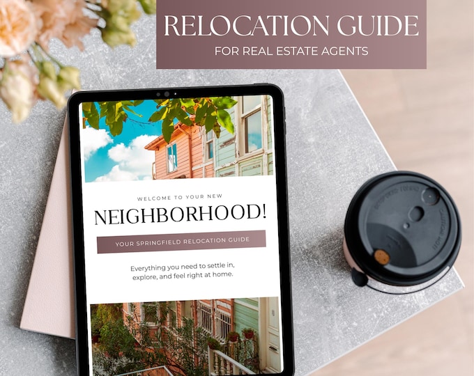 Relocation Guide Real Estate Template, Buyer Welcome Packet, Local City Guide, Home Buying Guide, Business Branding, Real Estate Flyer