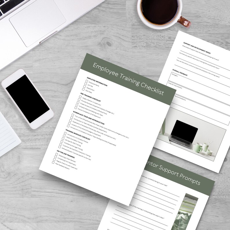 Employee Training Checklist Template, Staff Onboarding Kit, Workforce ...