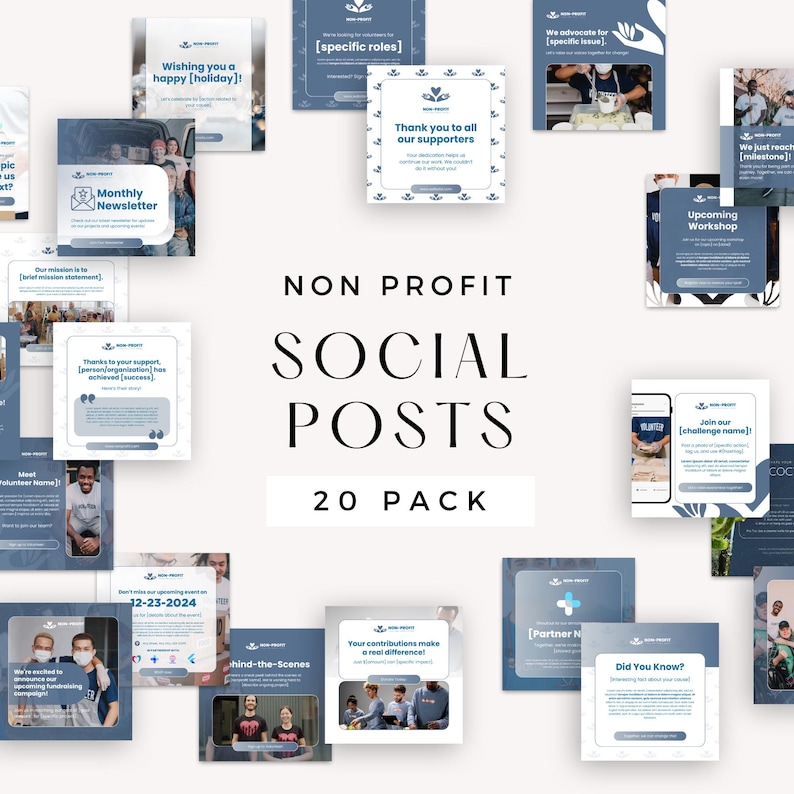 Non Profit Social Media Post, Charity Canva Template, Social Media ...
