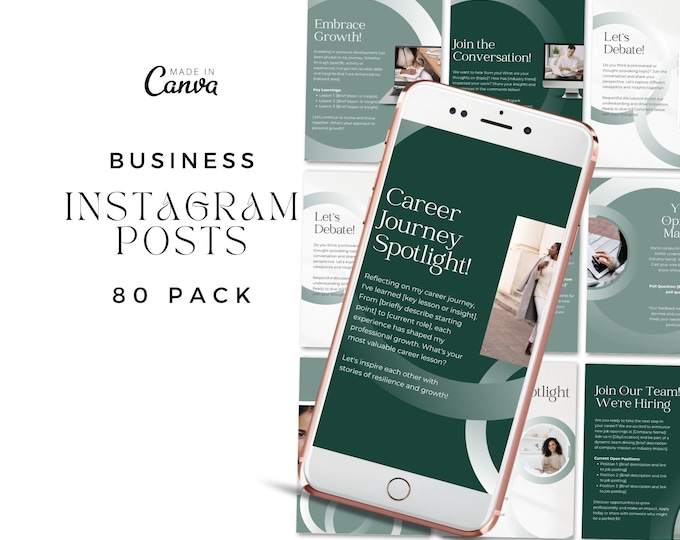 Business Instagram Post Canva Template, Professional Content, Social Media Graphic, Personal Branding, Business Marketing, Editable Template