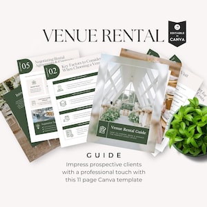 Venue Rental Guide for Event Planner, Editable PDF Client Resource, Event Venue Checklist, Party Planning Location Checklist