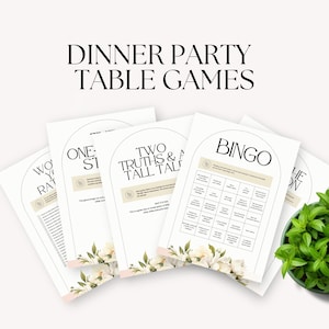 Afdrukbare tafelspellen voor diner, activiteiten voor zakendiners, IJsbrekers op werknetwerken, pdf-bestand voor gespreksstarters, happy hour