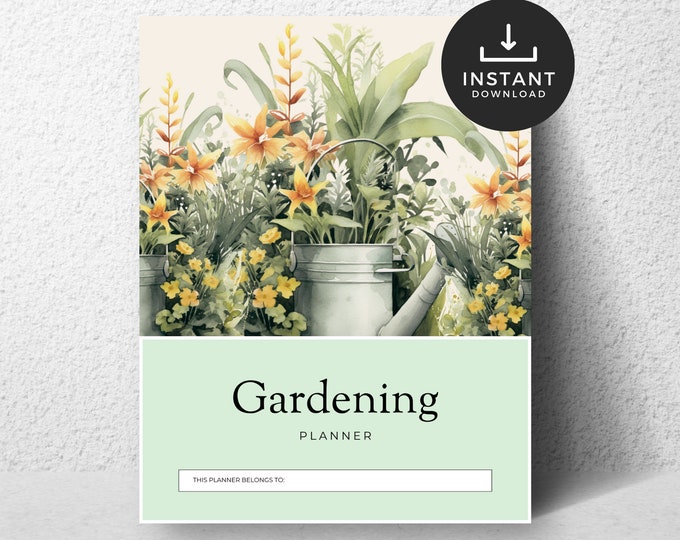 Garden Planner Printable Plants Record Garden Organizer Plant Care Gardening Binder Harvest Vegetable Garden Logbook Seed Tracker Seasonal