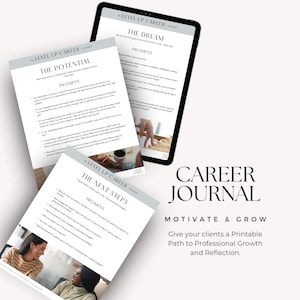 Career Journal Printable, Job Search Planner, Professional Development, Career Transition, Career Coach, Coaching Worksheet, Business Coach