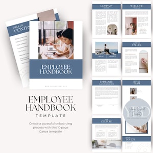 Employee Handbook Template, Human Resources Template, Small Business Employee HR Manual, New Hire Welcome Packet, Easy-To-Use Editable Guide