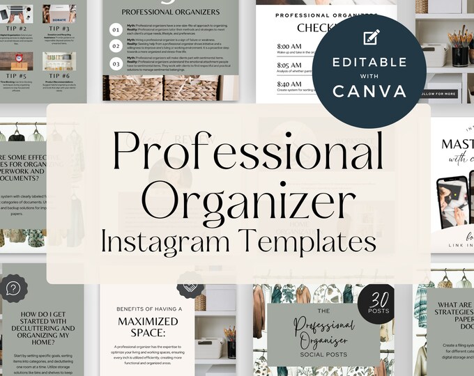 Professional Organizer Instagram Post Organizing Services Social Media Instagram Template Closet Organizer Services Marketing Facebook Posts