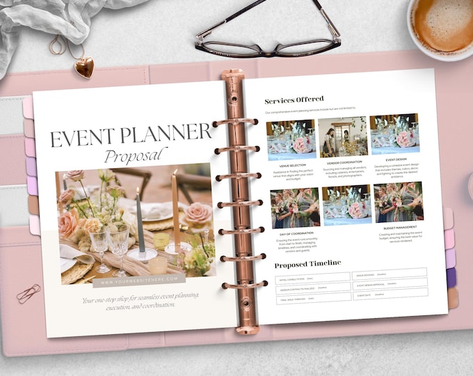 Event Planner Proposal Template, Canva Planning Proposal, Event Management, Editable Business Proposal, Client Party Plan, Project Guide