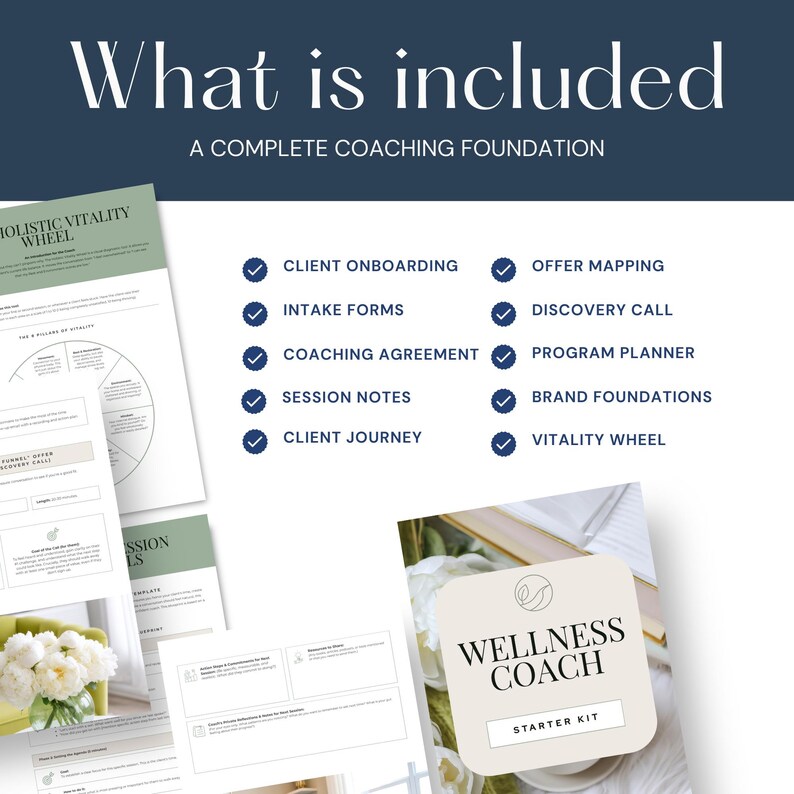 Wellness Coach Business Starter Kit, Client Onboarding, Coaching ...