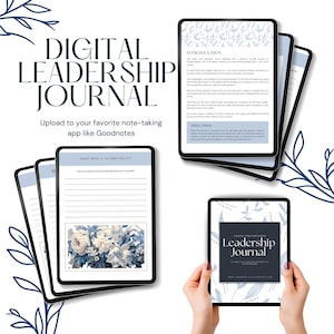 Digital Leadership Journal, Self-Improvement Planner, Personal Growth Workbook, Leadership Development Tool, Monthly Reflection, Self Care