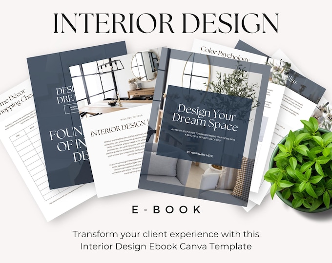 Interior Design Canva Ebook • Home Styling Client Guide • Style Lookbook & Staging Booklet • Designer Resource PDF