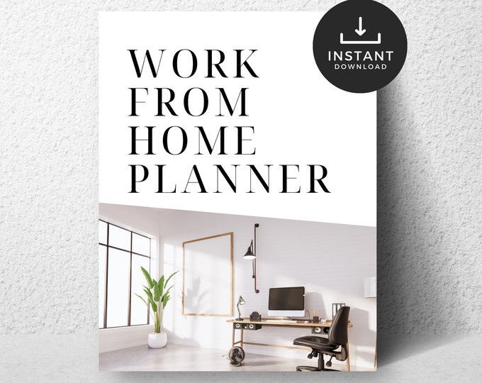 Work From Home Planner Printable, Agenda PDF Daily Schedule, Project Planner Daily Routine, Daily Checklist, Weekly Planner, Hourly ToDo